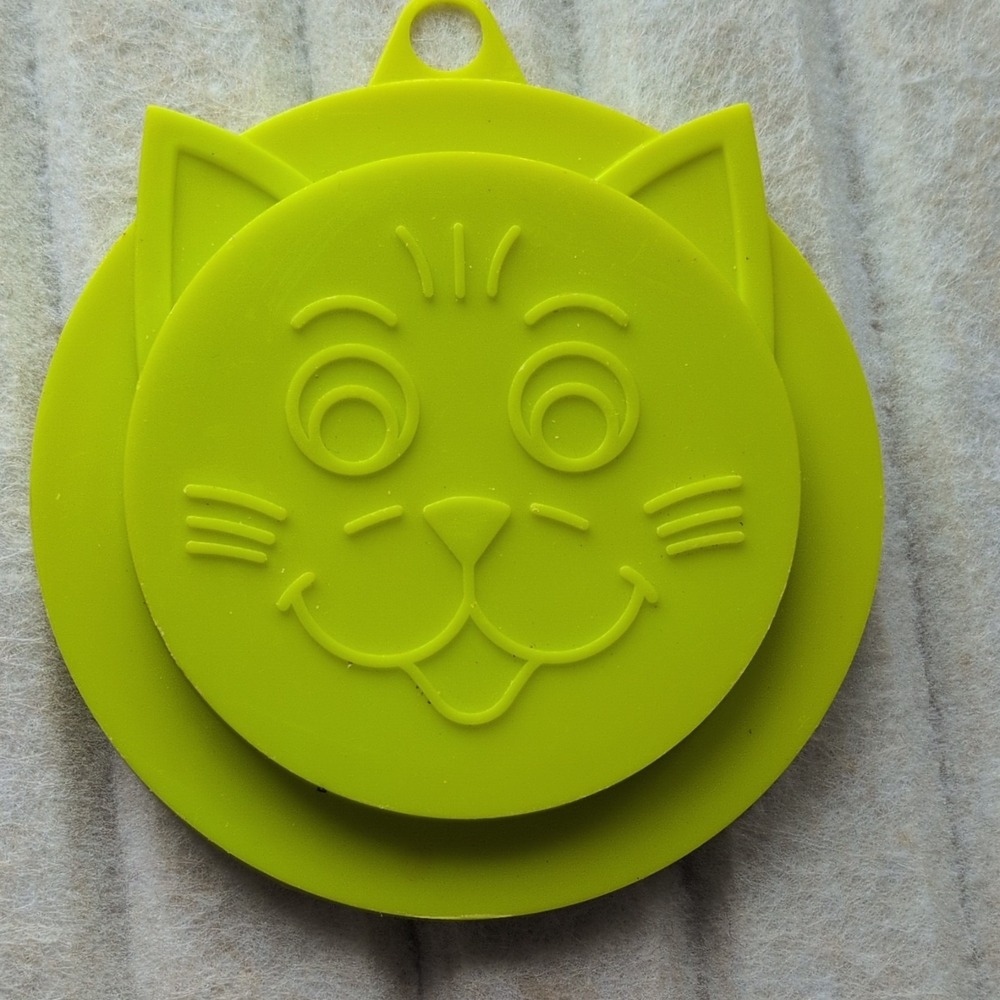 Aspen Pet Kitty Kap Yellow Plastic Cat‎ Food Can Lid Cover JK16250A